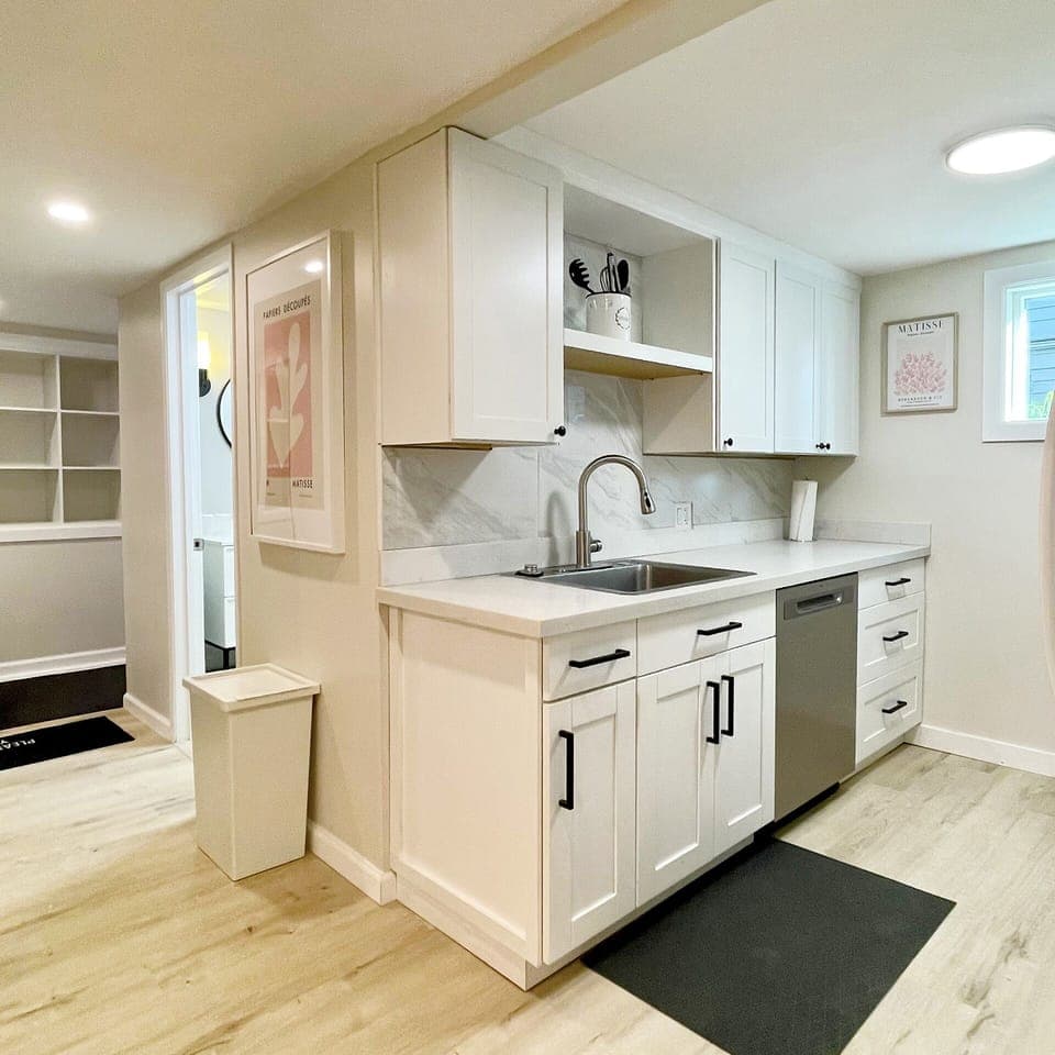 Fully stocked kitchen
