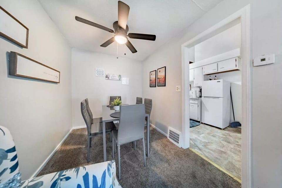 Dine in cool, simple elegance.