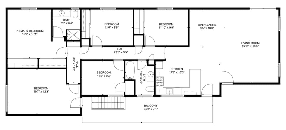 112 34th St. B Floorplan