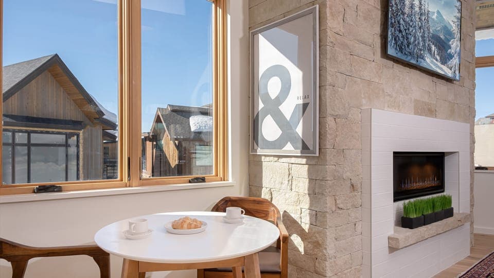 Cafe Nook and Fireplace