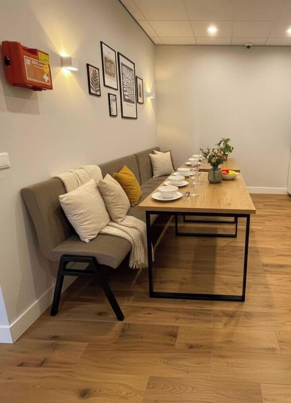Shared kitchen and dining area.