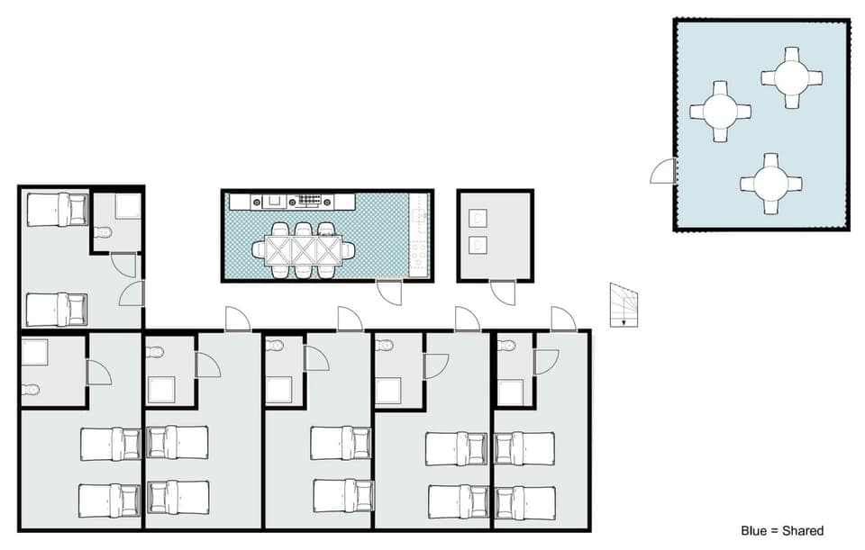 Spacious layout featuring 6 beautifully designed bedrooms, each with its own private bathroom for maximum comfort and convenience.
