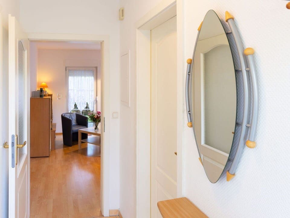 Mirror, Building, Furniture, Window, Wood, Door, Houseplant, Floor, Table