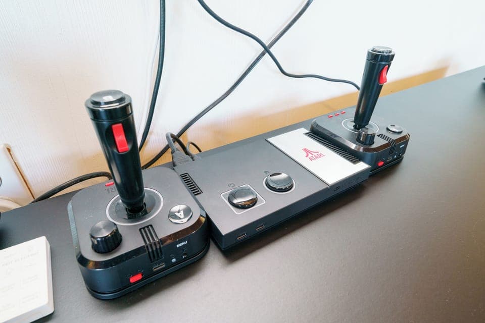 Game room with Arcade games, atari, Xbox, guitar hero, foosball, big connect four and more