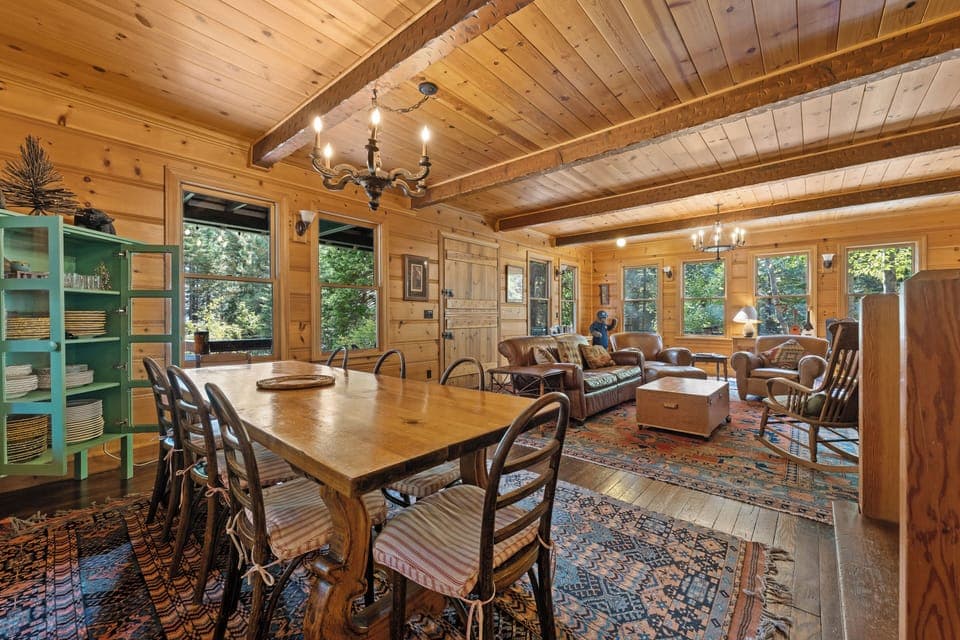 Dining area in living room