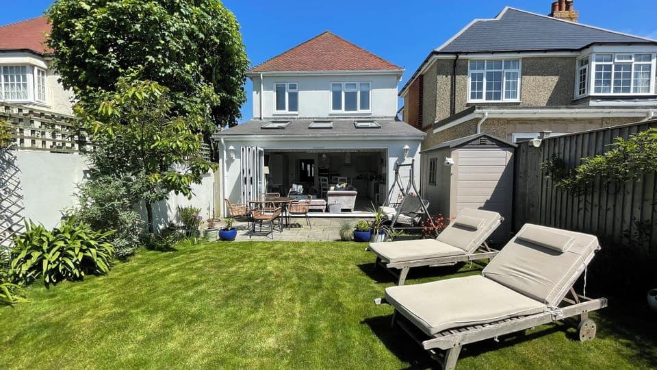 South facing garden with bi-fold doors