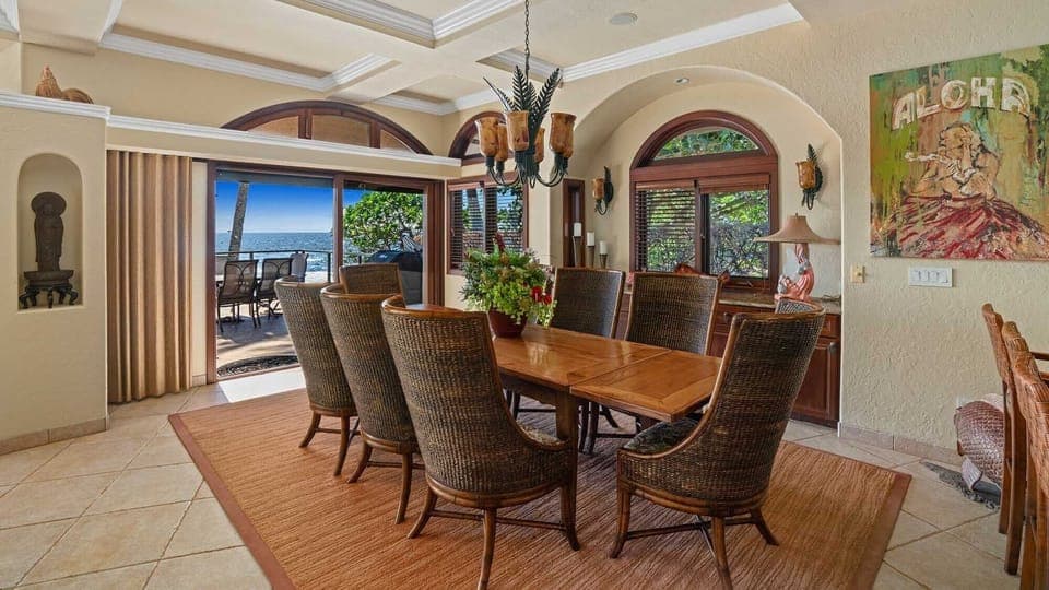 Paradisio Ho’o Kumu - Oceanfront Dining Room & Lanai - Parrish Kauai