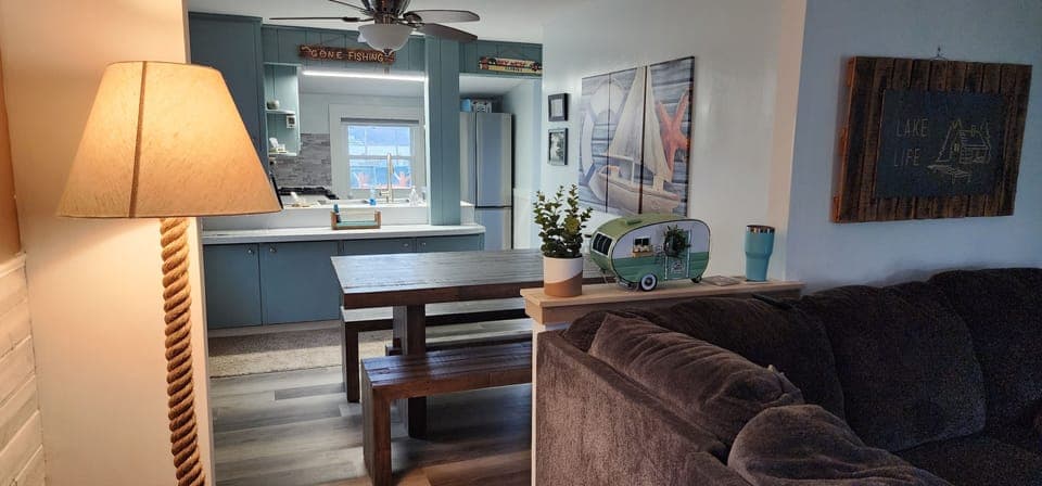 From the living room you could see the lake