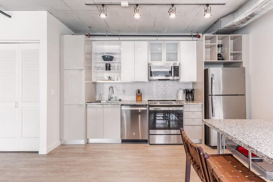 Fully stocked kitchen