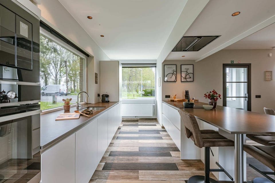 Newly renovated kitchen with beautiful views