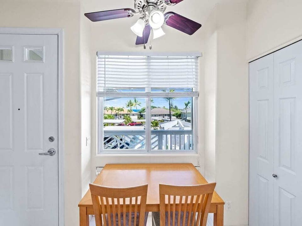 Kitchen table with ocean view