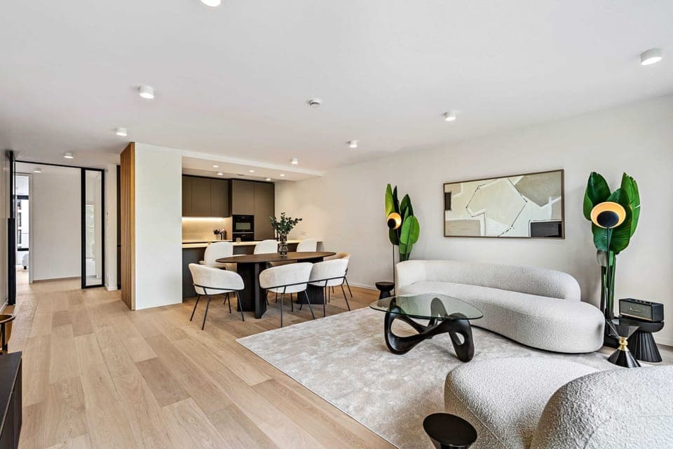 Modern meets comfort in our open-plan living space, ideal for relaxation and entertainment.