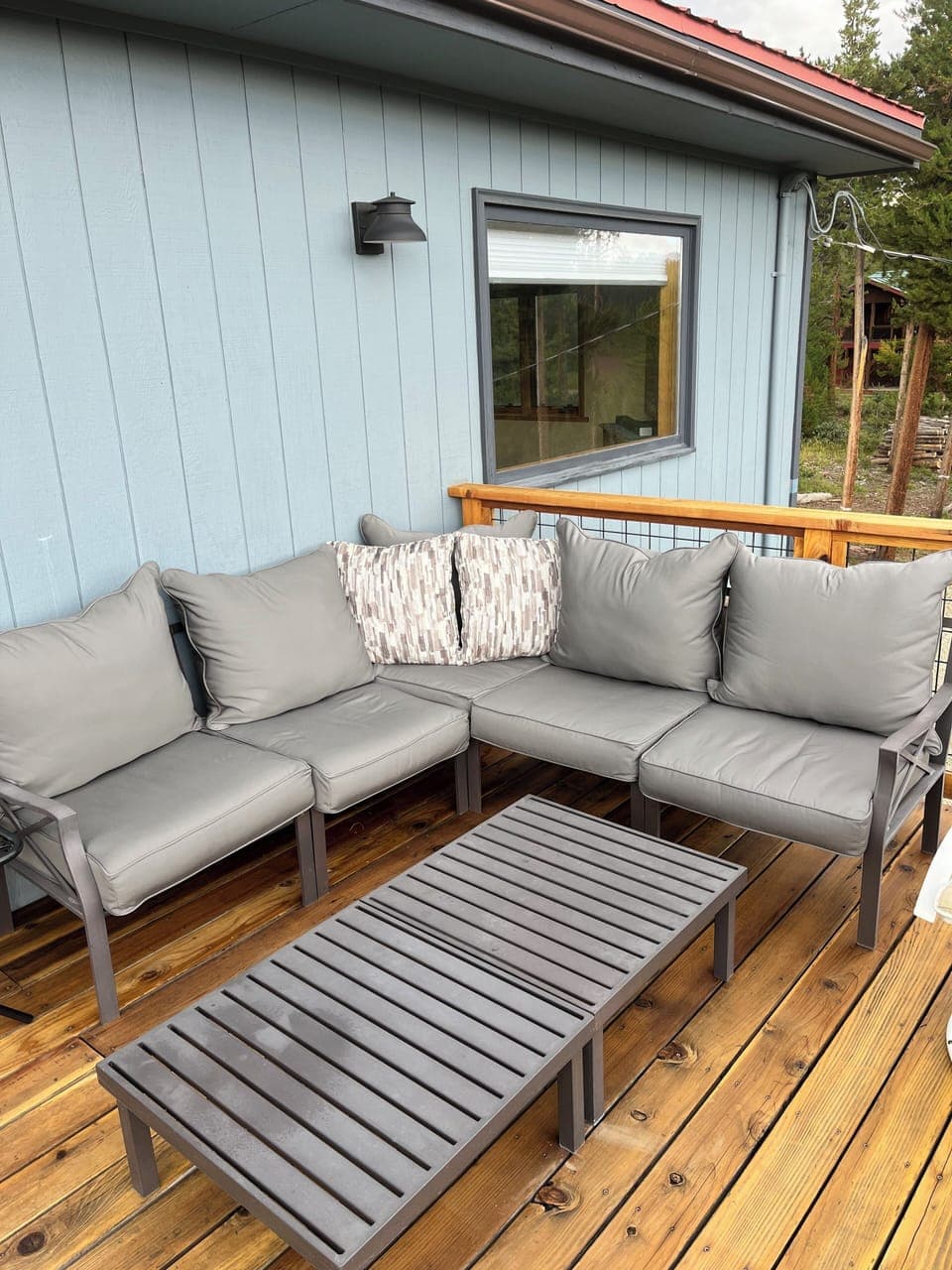 Deck furniture for use during summer months