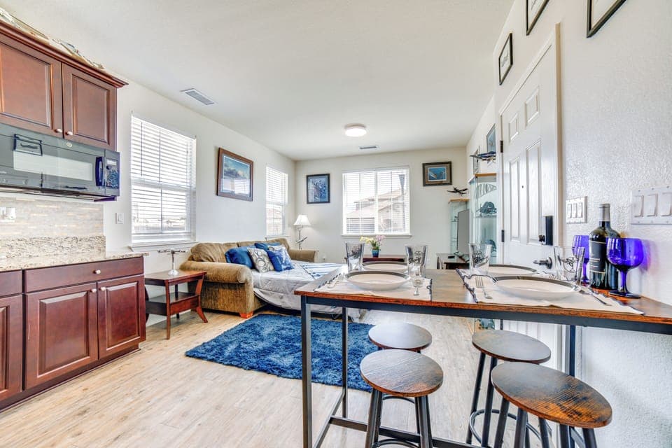 Dining Area | Dishware + Flatware Provided | Central A/C