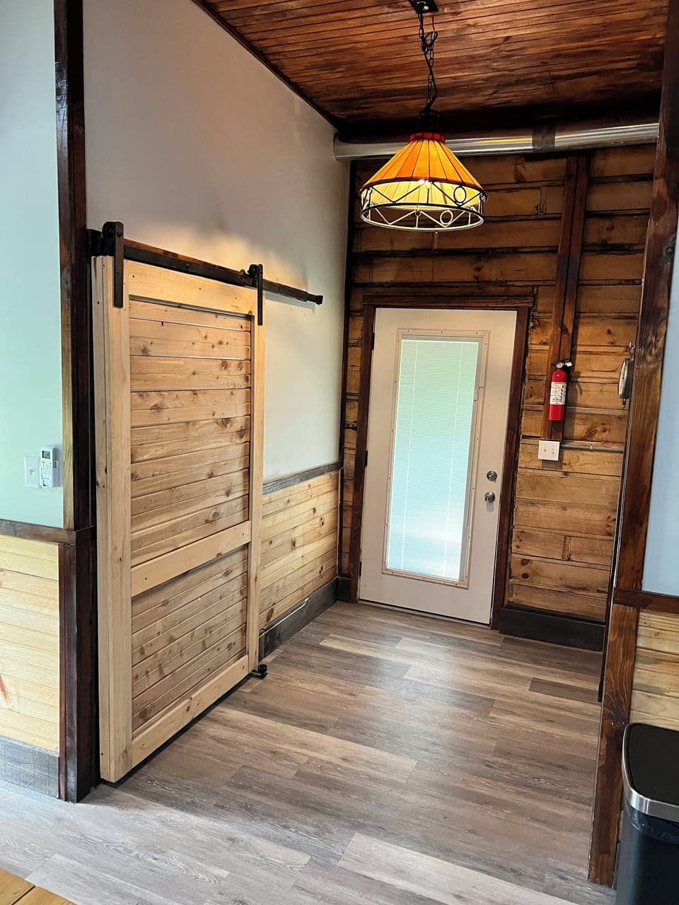 Back door leading to patio.