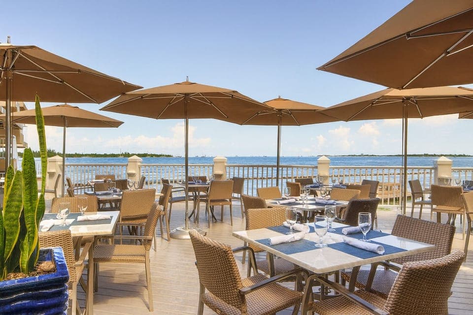 Linger over cocktails on the deck with ocean breezes.