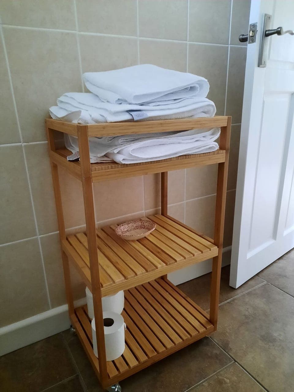 Family bathroom with towels supplied