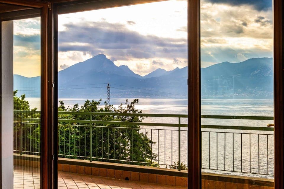 Top floor balcony view at sunset