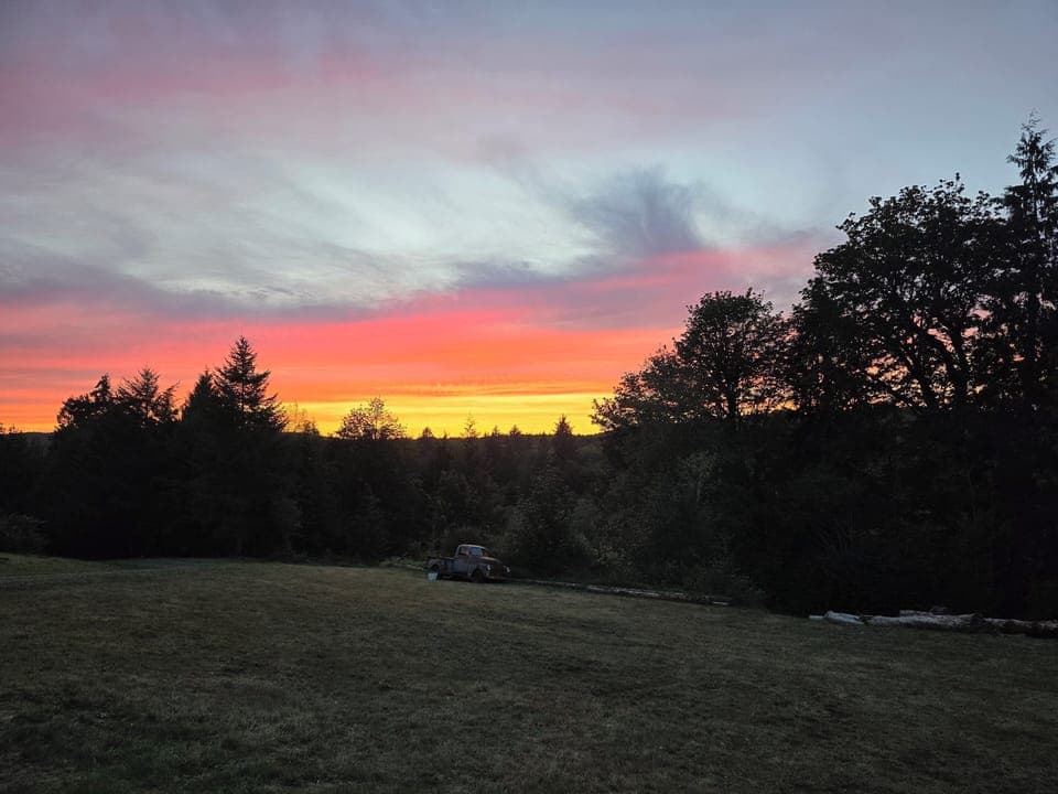 We have gorgeous sunsets on Travers Mountain 