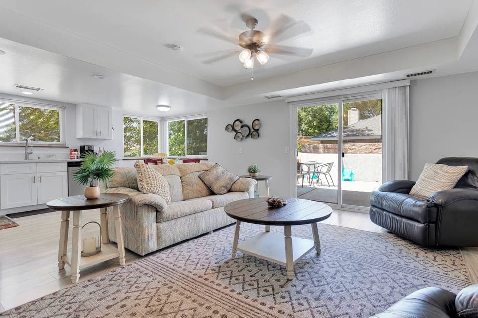 Living area with golf course views from every window.