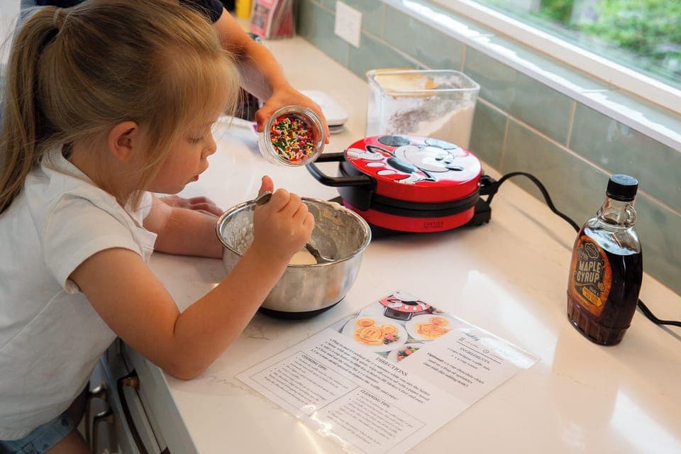 The waffle bar makes breakfast (or dessert) a fun and tasty family experience!