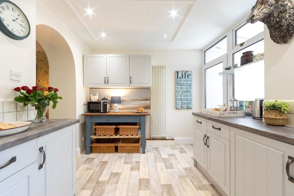 The kitchen at Copper Beech Cottage, Dulverton