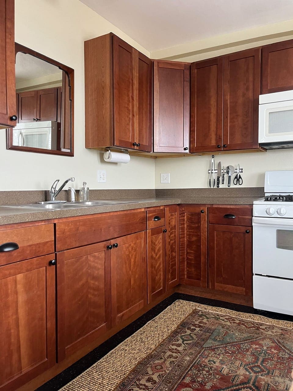 Spacious + fully-equipped: plenty of dish ware, glassware, cookware and storage