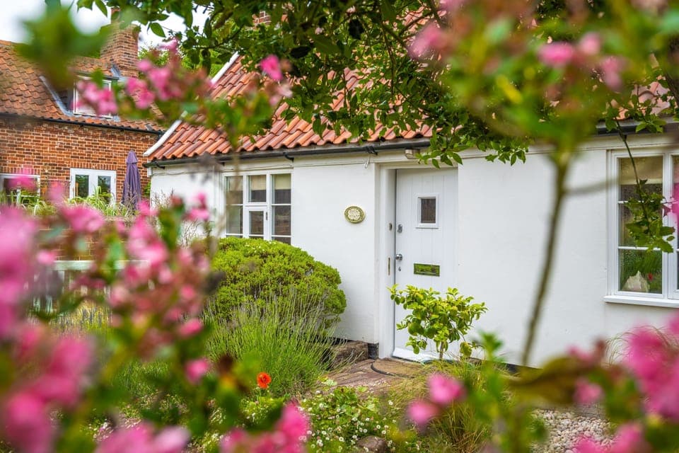 Myrtle Cottage, Friston: Pretty flowers abound in the front garden