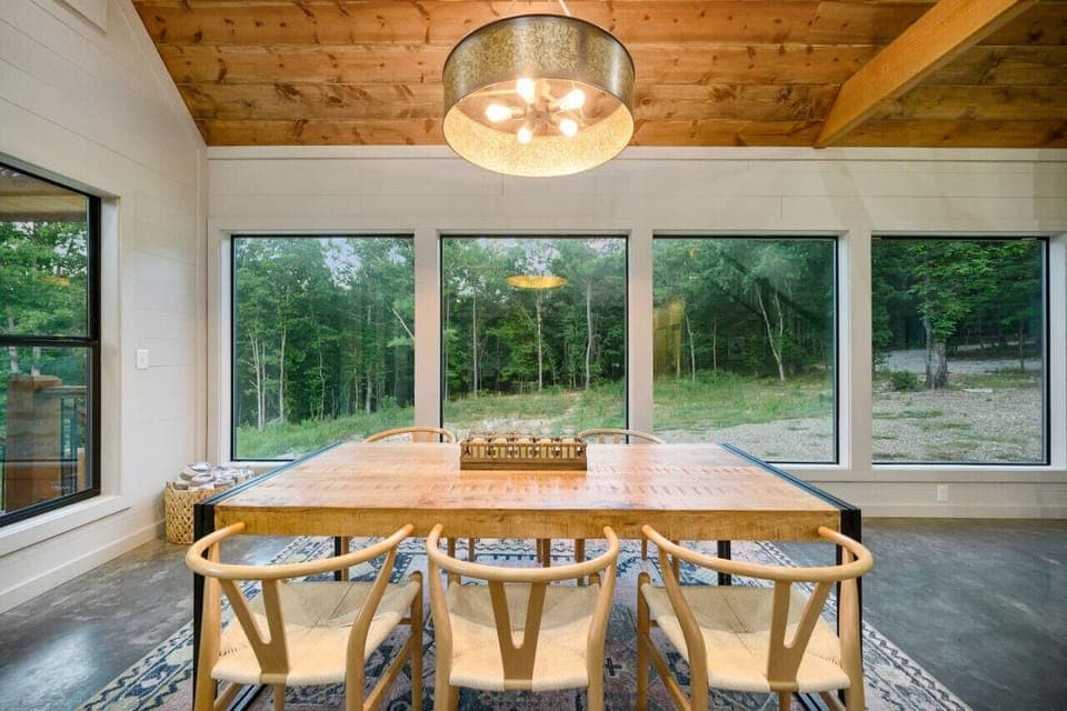 Gather 'round for meals and moments at our classic wooden table. 🛋️✨