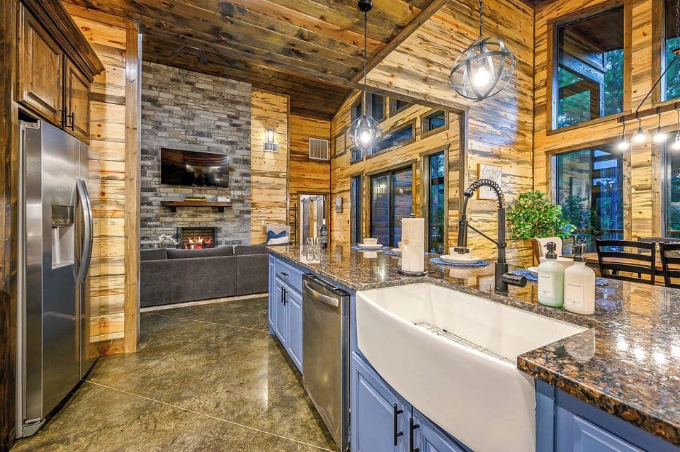 KITCHEN is only a few steps away from the living area