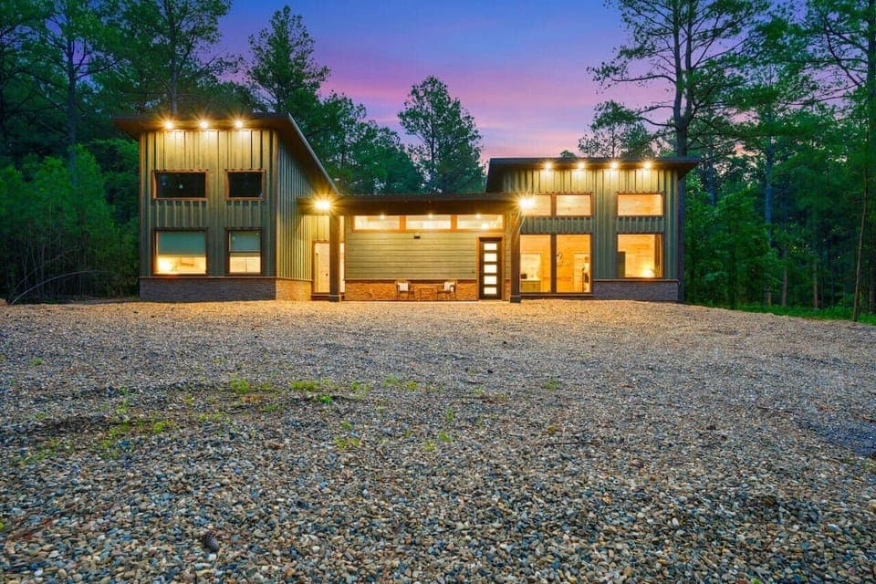 Welcome to our cabin oasis: front view bliss.