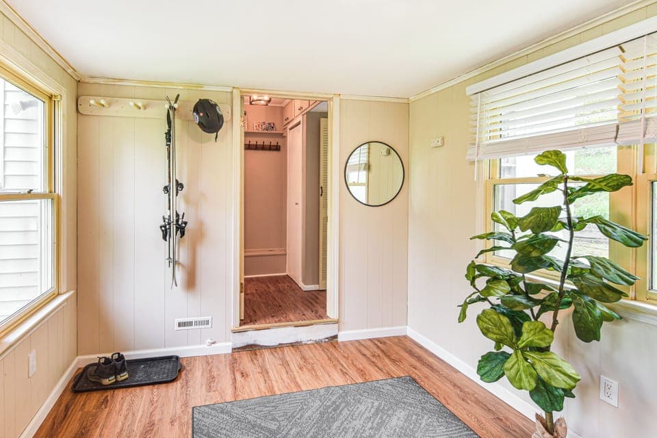 Mudroom | 1 Interior Step to Enter