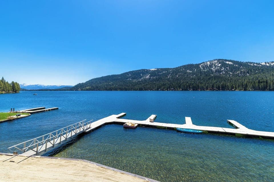 Looking east from our balcony, to the far left, is the Carson Range.  
