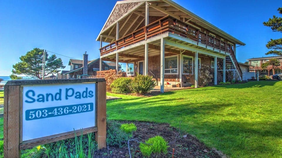 Sand Pads Exterior - Exterior showing second floor deck.