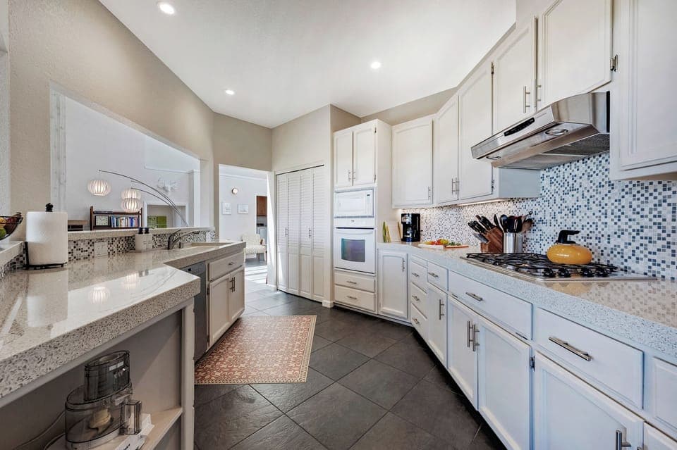 The kitchen is a chef's delight with plenty of counter space.