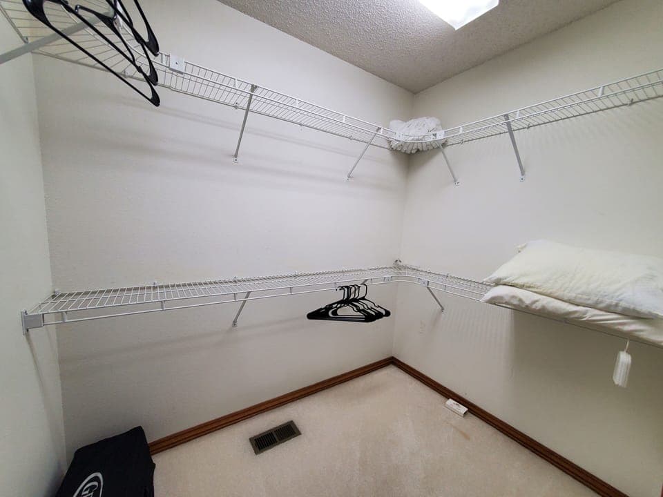 Walk-in Closet in Master Bedroom.