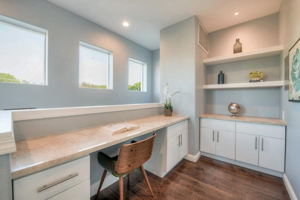 Working space with monitor