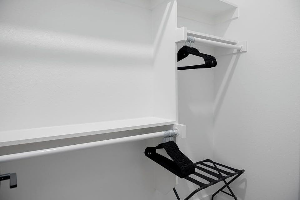 Roomy closets for all your gear!