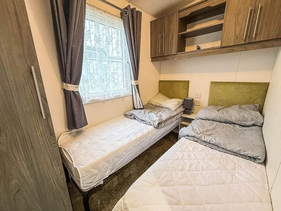 The twin room is perfect for the kids to relax in after a long day on the beach