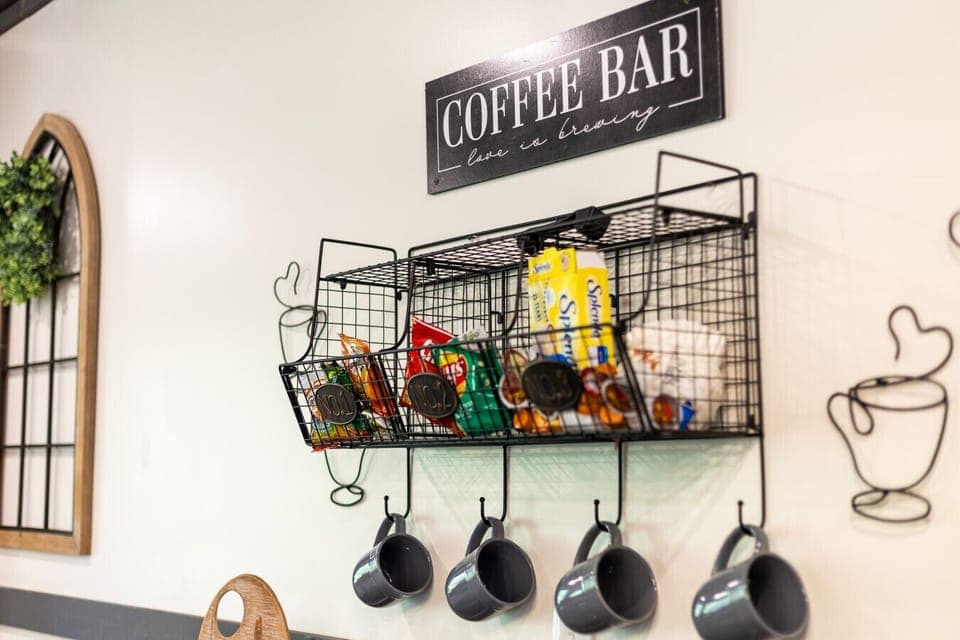 A cozy coffee corner for mornings you’ll never forget.