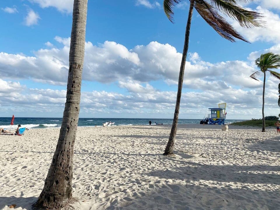 A one and half minute walk to the beautiful Hollywood Beach and Broadwalk. 