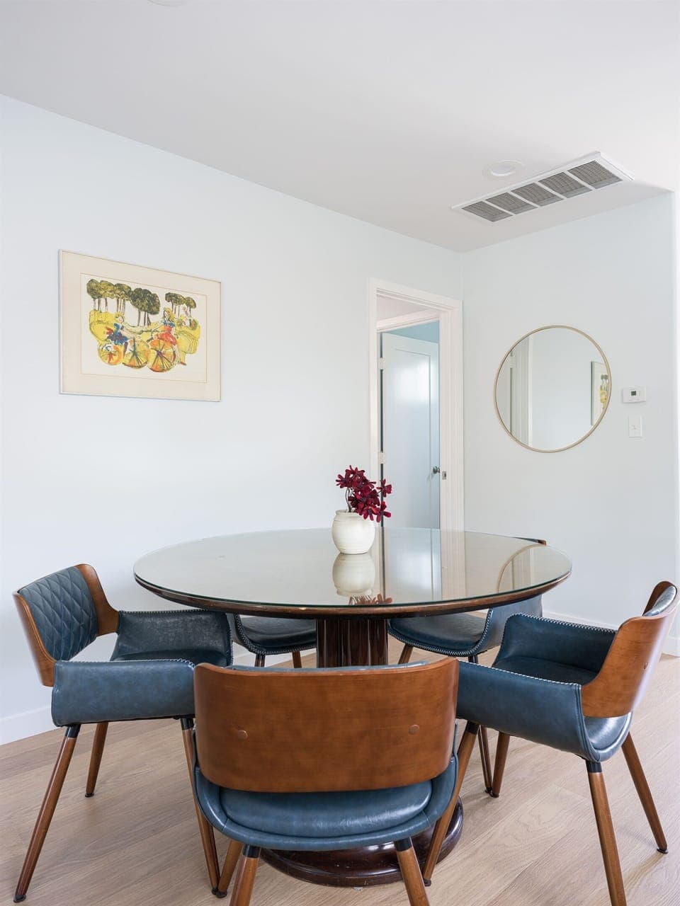 Dining Table seats 5 plus 3 extra barstools
