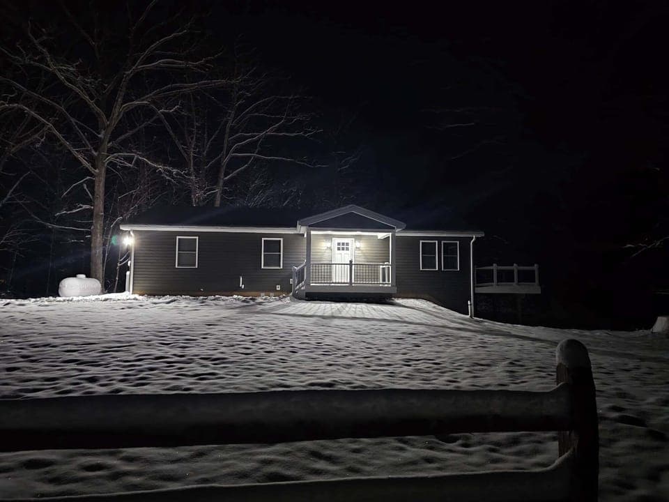 Exterior front--in the winter