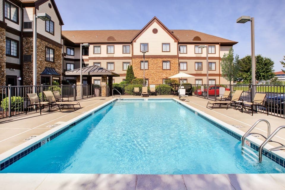 Take a dip in the shared outdoor pool.