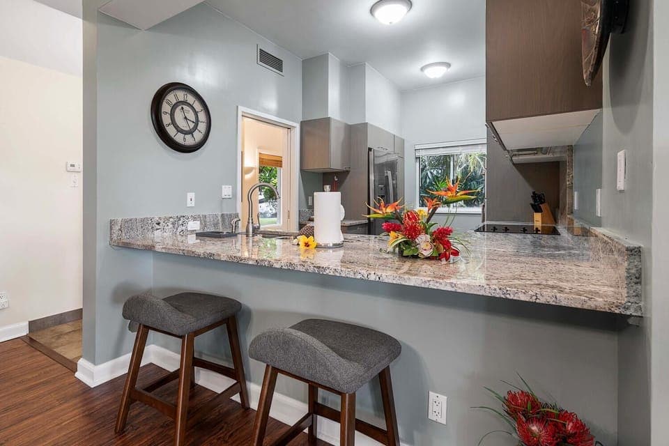 Updated Kitchen with bar seating