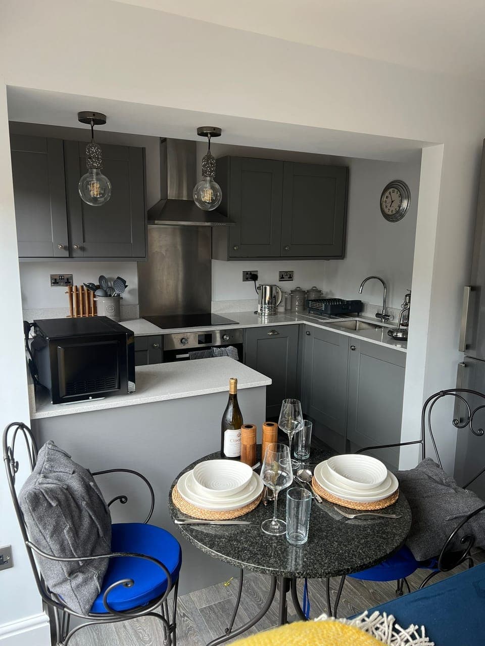 Fully fitted kitchen and dining area