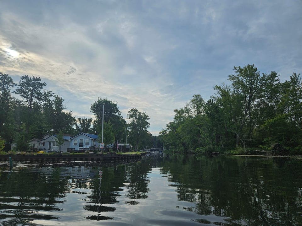 View of the creek from the lake