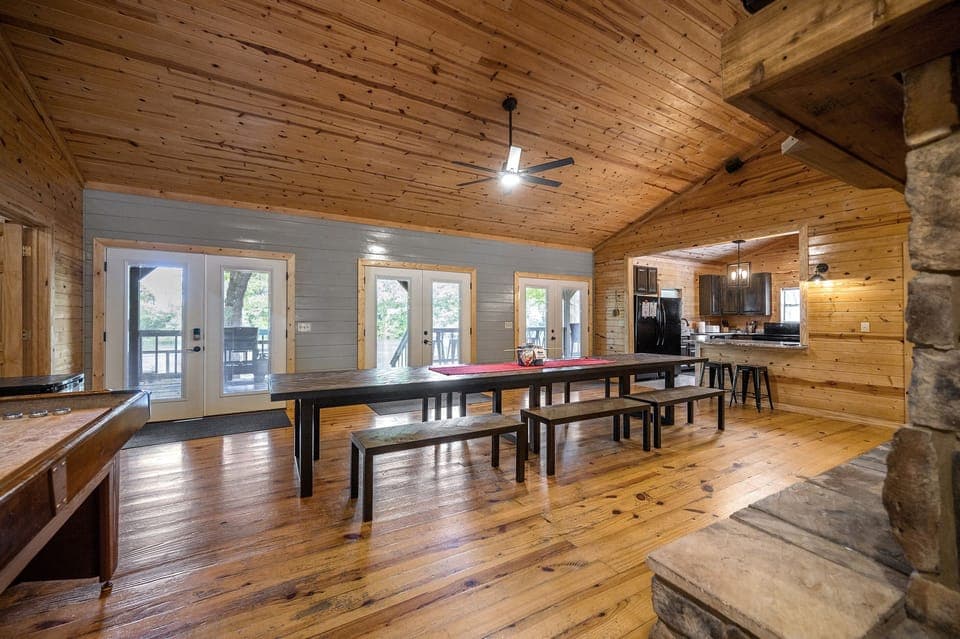 Huge table to enjoy meals together!