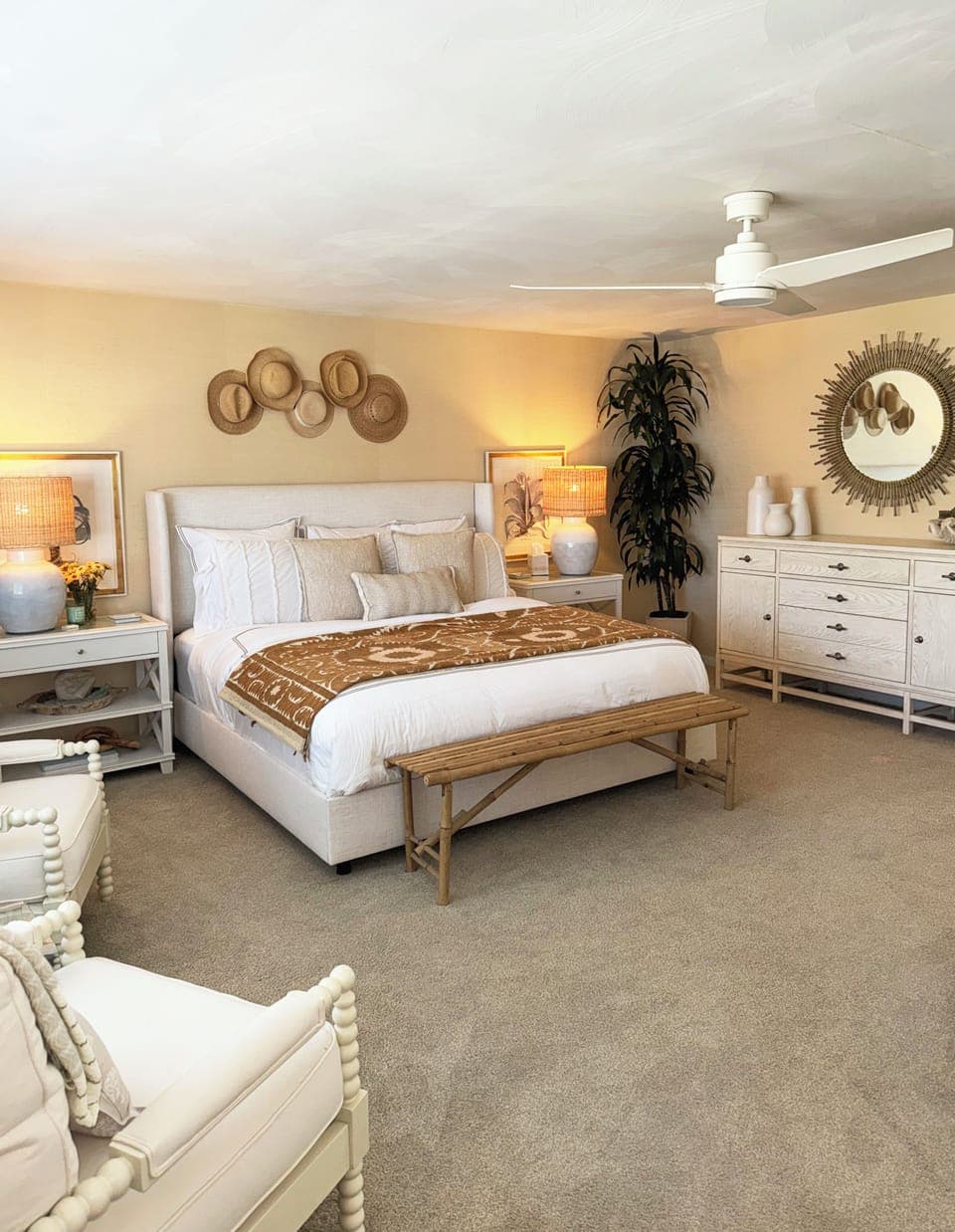 Primary Suite with a king and twin air mattress 