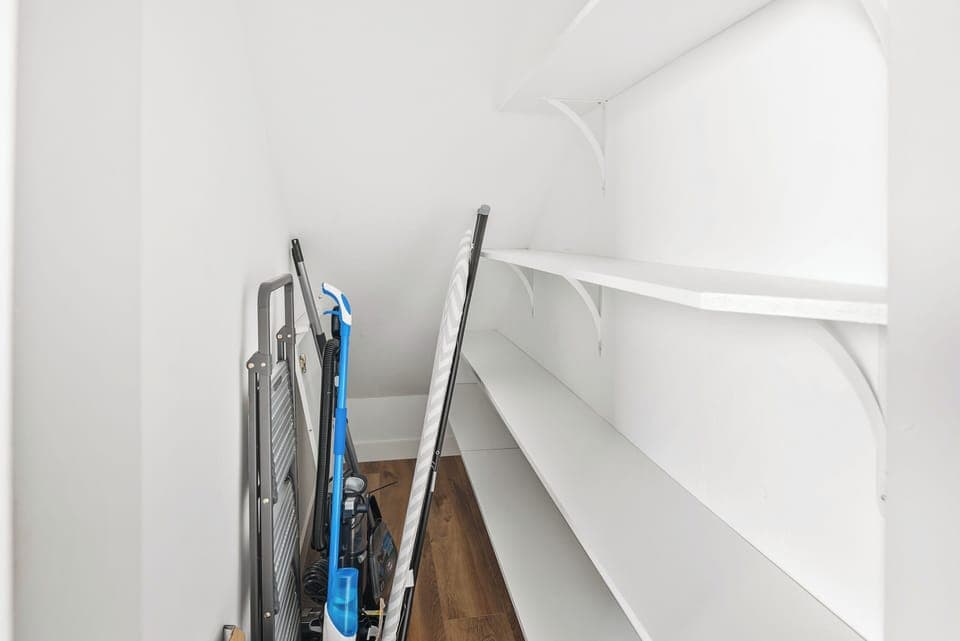 Downstairs utility closet.